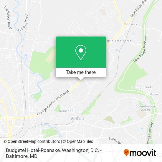 Budgetel Hotel-Roanake map