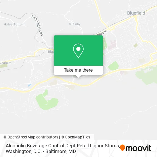 Alcoholic Beverage Control Dept Retail Liquor Stores map