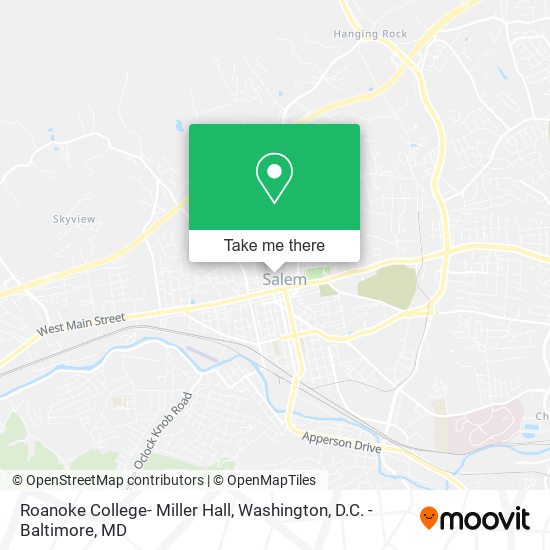 Roanoke College- Miller Hall map
