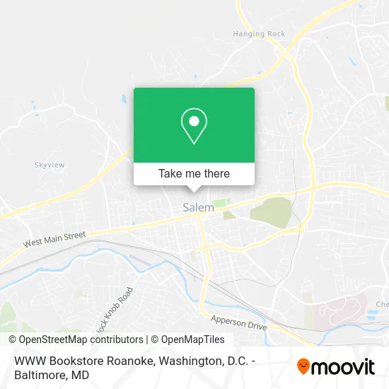 WWW Bookstore Roanoke map