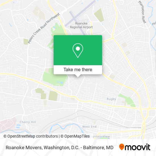 Roanoke Movers map