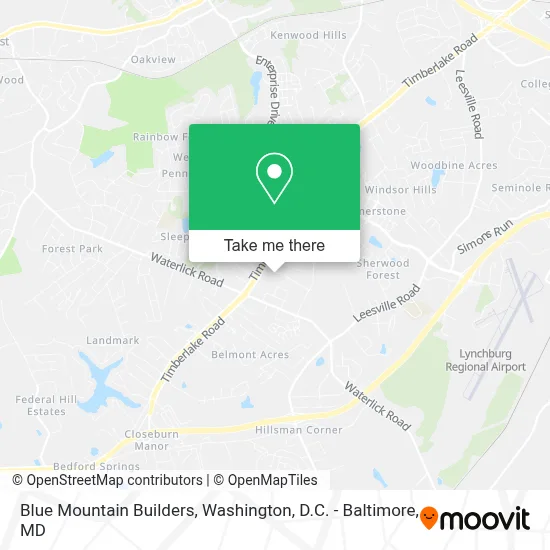 Blue Mountain Builders map