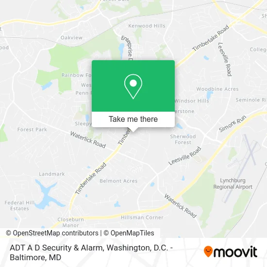ADT A D Security & Alarm map
