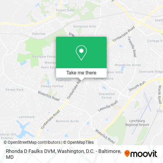 Rhonda D Faulks DVM map