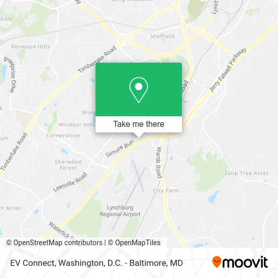 EV Connect map