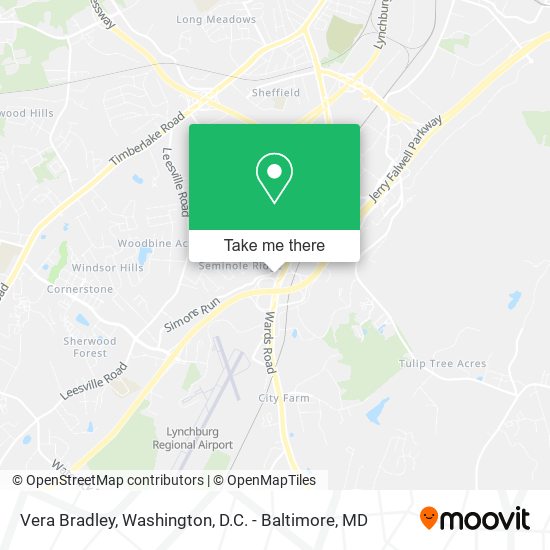 Vera Bradley map