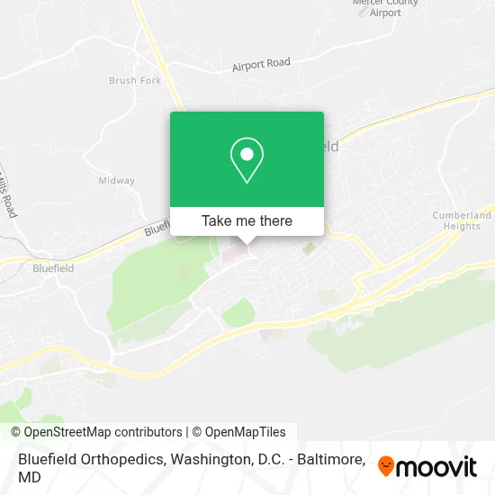 Bluefield Orthopedics map