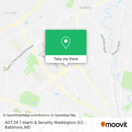 Mapa de ADT 24 7 Alarm & Security