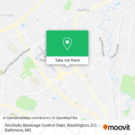 Alcoholic Beverage Control Dept map