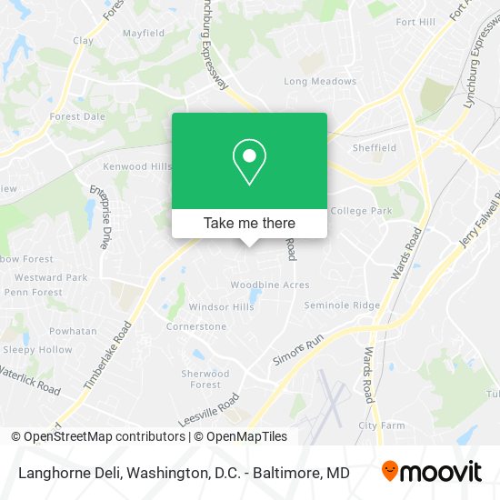 Mapa de Langhorne Deli
