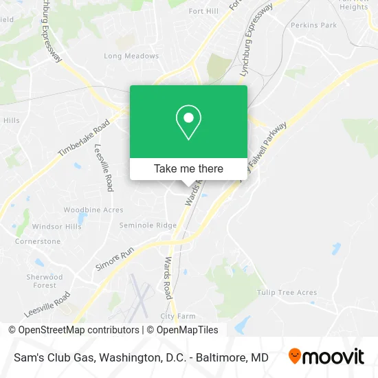 Sam's Club Gas map