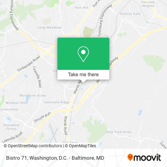 Bistro 71 map