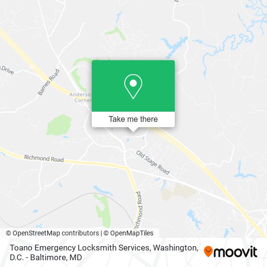 Toano Emergency Locksmith Services map