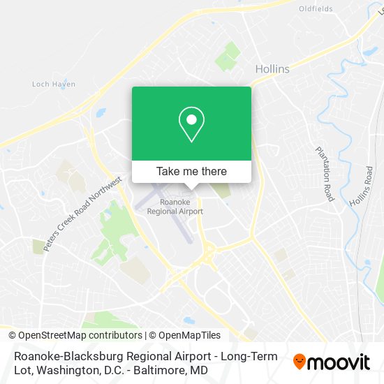 Roanoke-Blacksburg Regional Airport - Long-Term Lot map