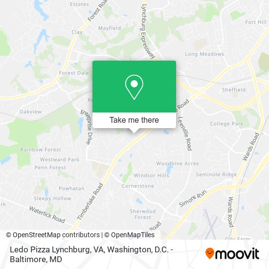Ledo Pizza Lynchburg, VA map
