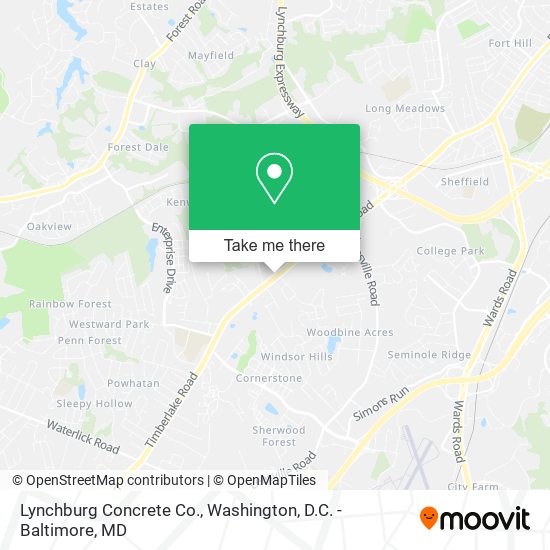 Lynchburg Concrete Co. map