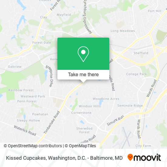 Kissed Cupcakes map