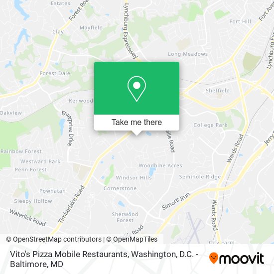 Vito's Pizza Mobile Restaurants map