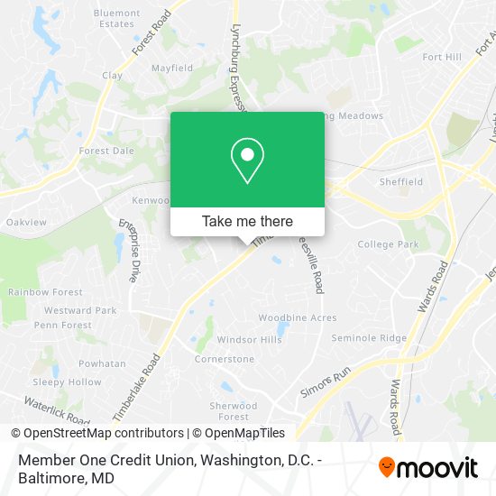 Member One Credit Union map