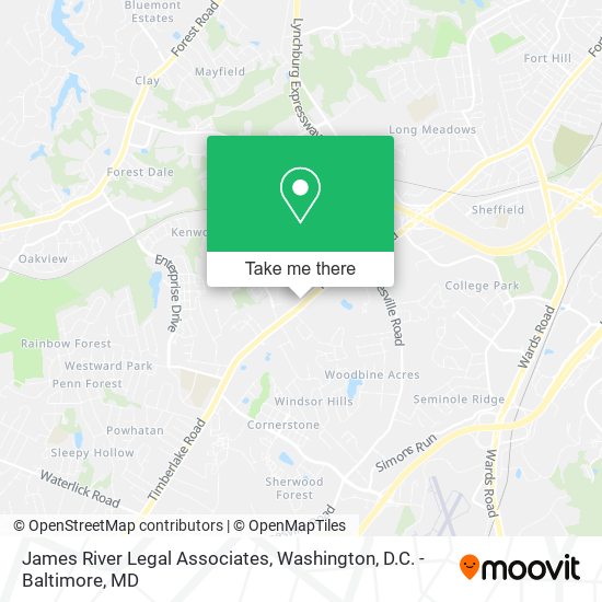 Mapa de James River Legal Associates
