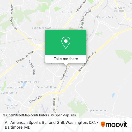 All American Sports Bar and Grill map