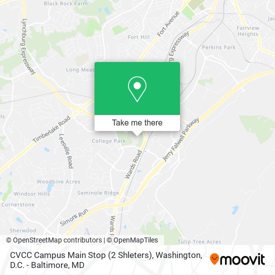CVCC Campus Main Stop (2 Shleters) map