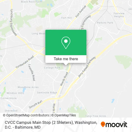 Mapa de CVCC Campus Main Stop (2 Shleters)