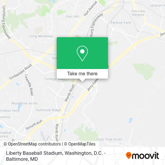 Liberty Baseball Stadium map