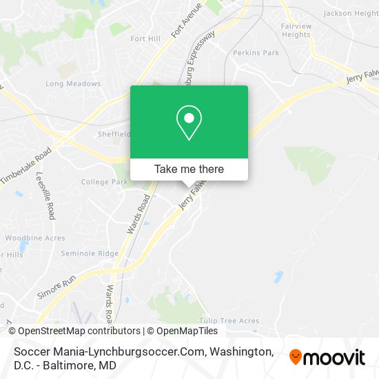 Soccer Mania-Lynchburgsoccer.Com map