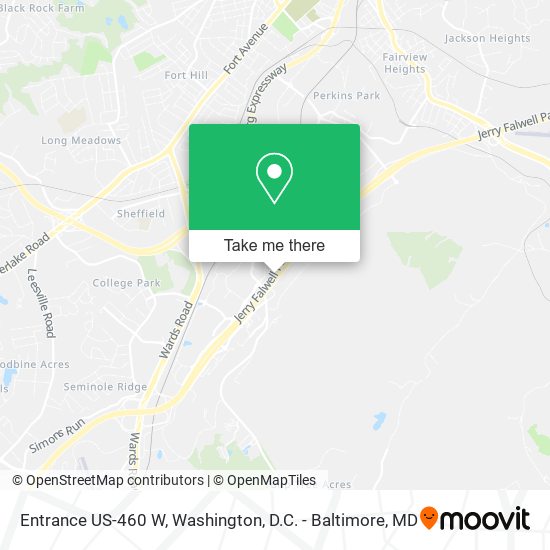 Entrance US-460 W map