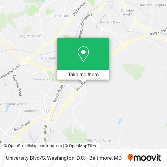 University Blvd/S map