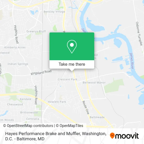 Hayes Performance Brake and Muffler map