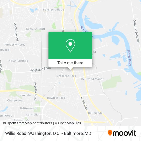 Mapa de Willis Road