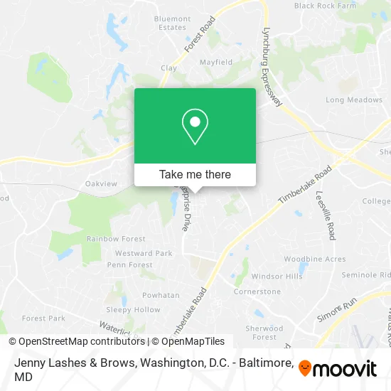 Jenny Lashes & Brows map