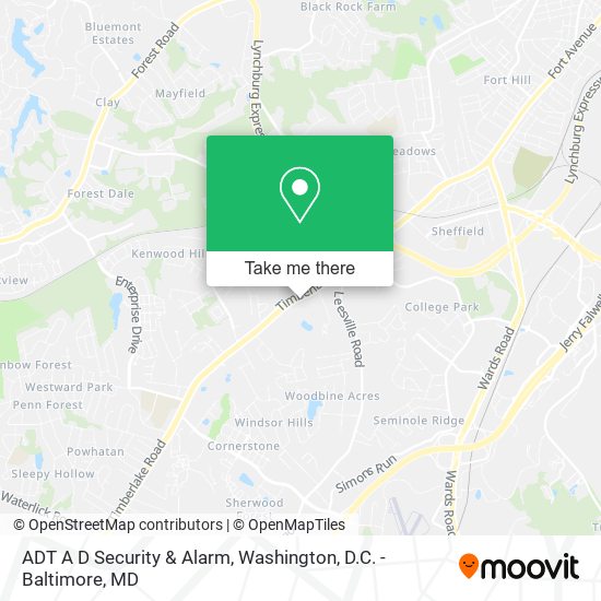 Mapa de ADT A D Security & Alarm