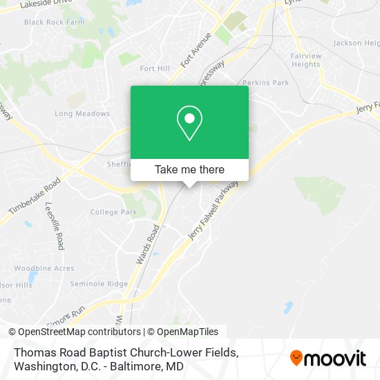 Thomas Road Baptist Church-Lower Fields map