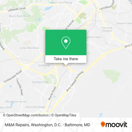 M&M Repairs map