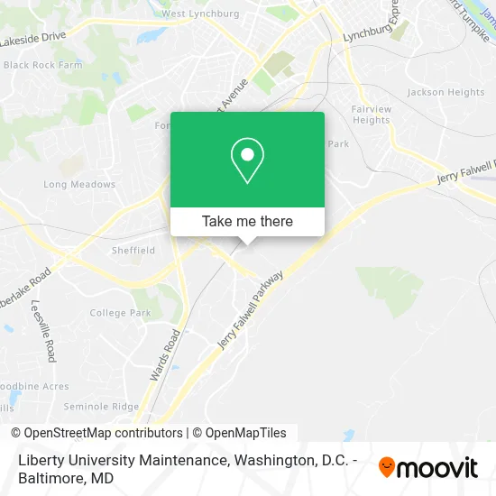 Liberty University Maintenance map