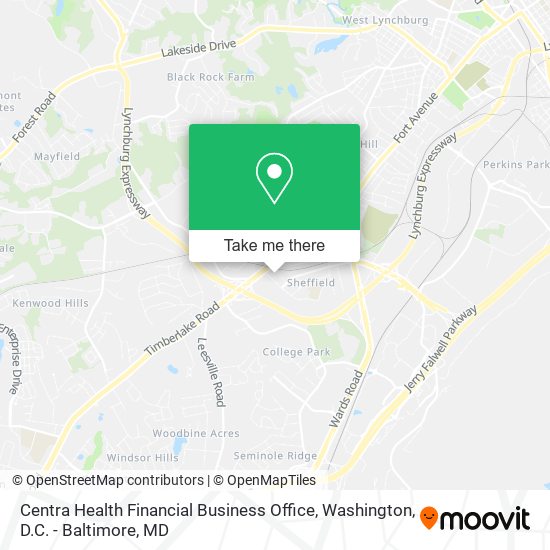 Centra Health Financial Business Office map