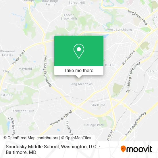 Sandusky Middle School map
