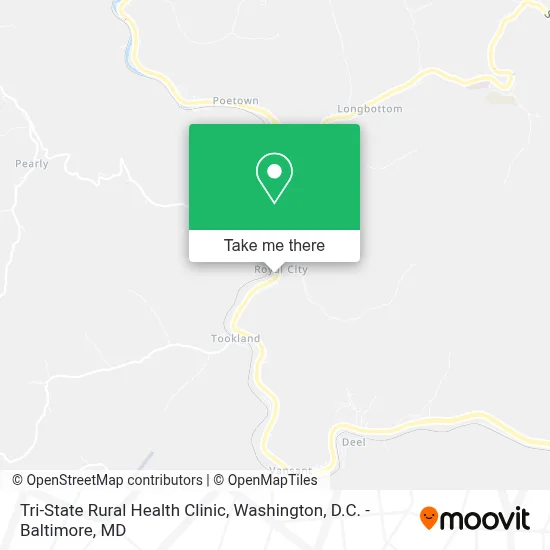 Tri-State Rural Health Clinic map