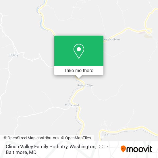 Clinch Valley Family Podiatry map