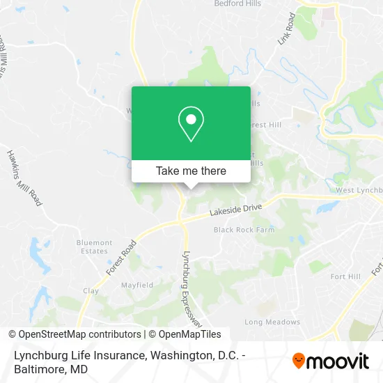 Lynchburg Life Insurance map