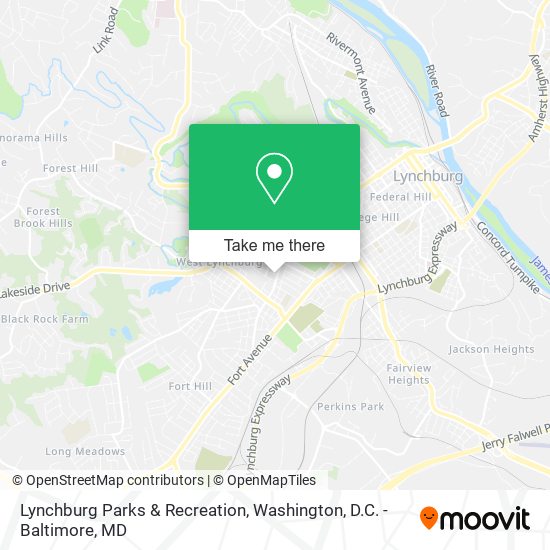 Lynchburg Parks & Recreation map