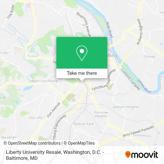 Liberty University Resale map