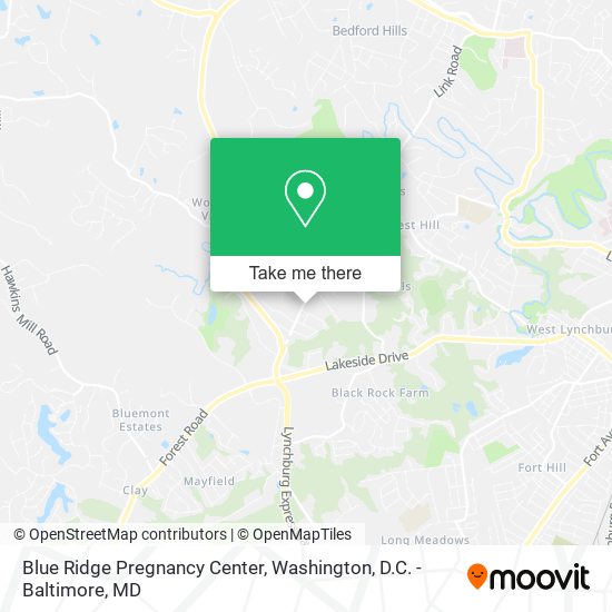 Mapa de Blue Ridge Pregnancy Center