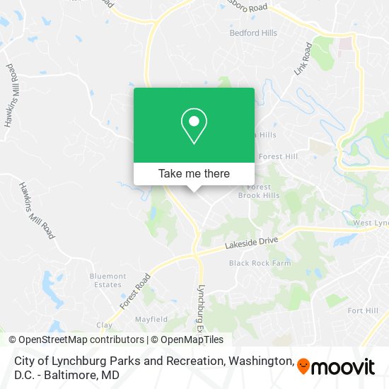 Mapa de City of Lynchburg Parks and Recreation