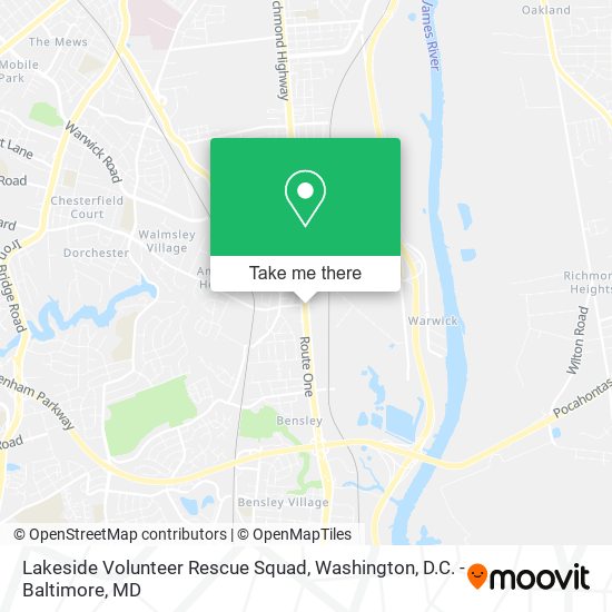Lakeside Volunteer Rescue Squad map
