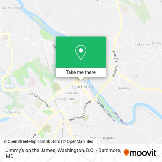 Jimmy's on the James map