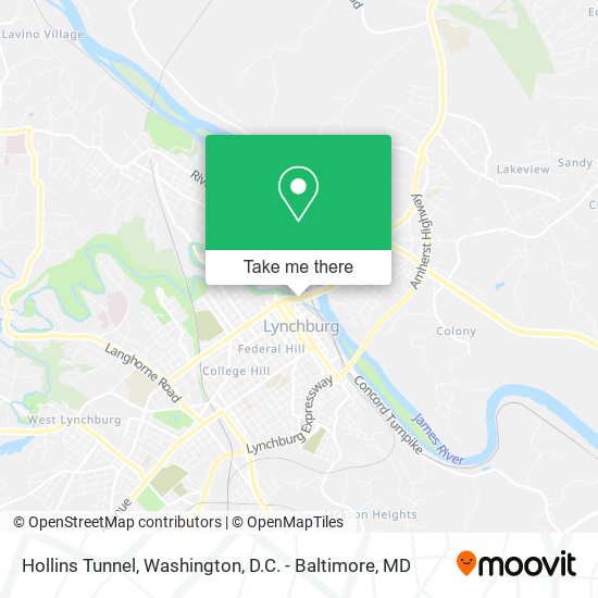 Hollins Tunnel map